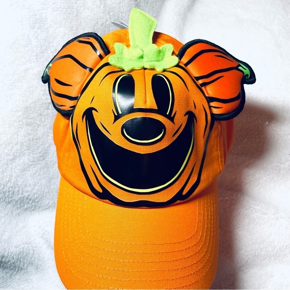 🎃 NWT Disney Mickey’s Pumpkin Patch Hat – Glow-in-the-Dark! 🕸️ - Picture 10 of 14